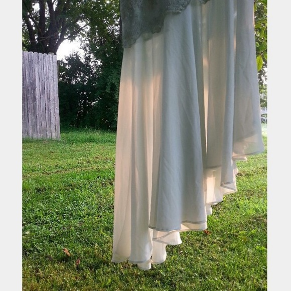 two-toned asymmetrical up-cycled hand-dyed dress - Picture 7 of 7